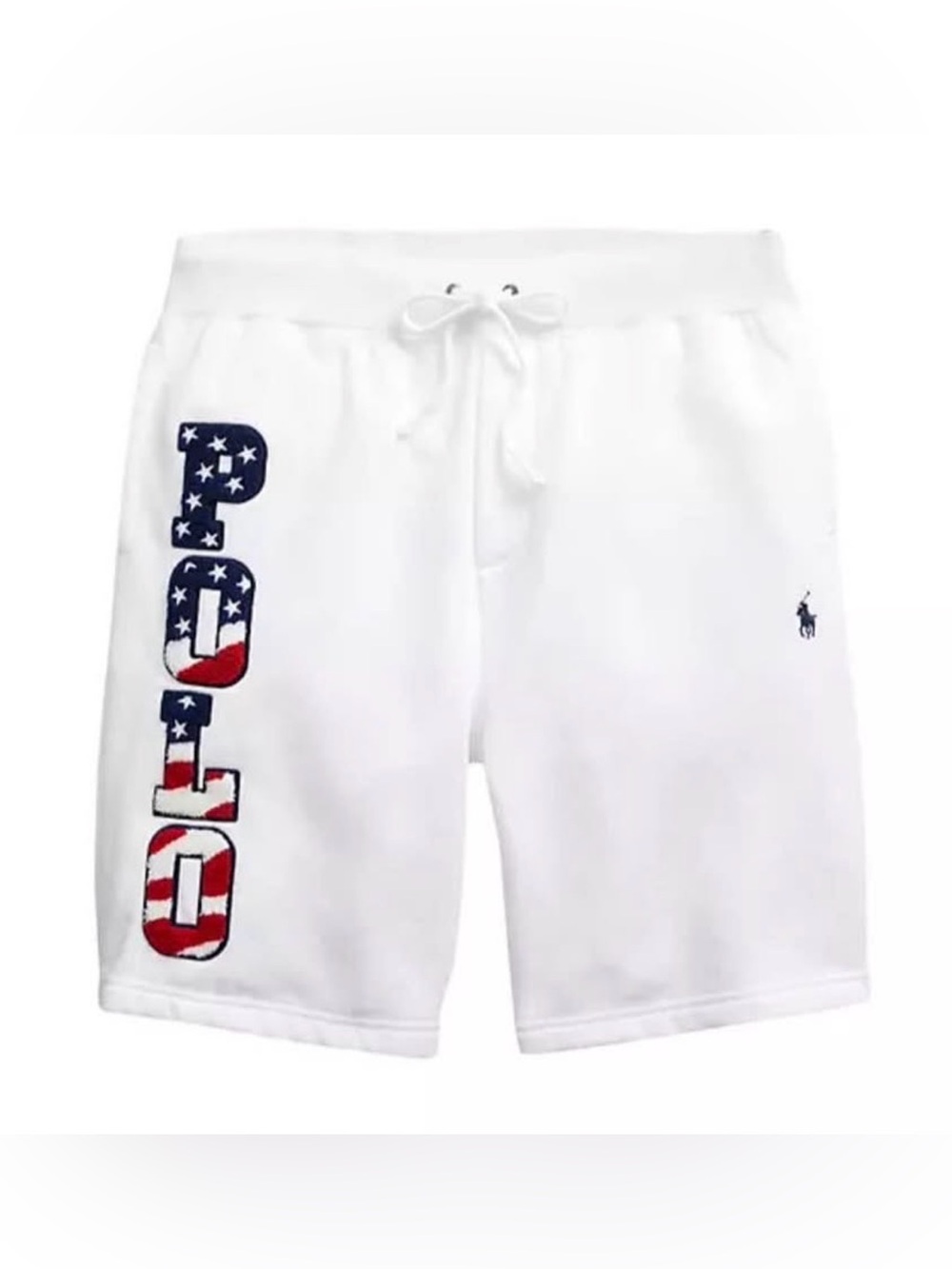 Polo by Ralph Lauren White Athletic Shorts with American Flag POLO